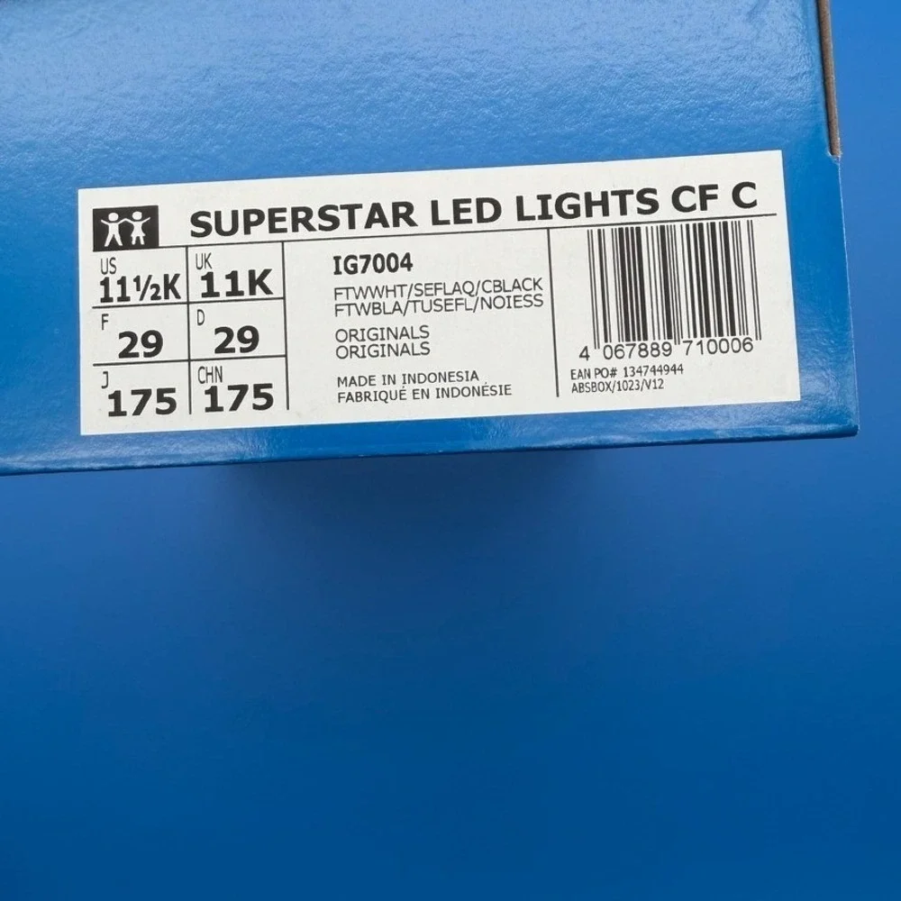 Adidas Superstar LED Lights CF C White Black IG7004 11.5K